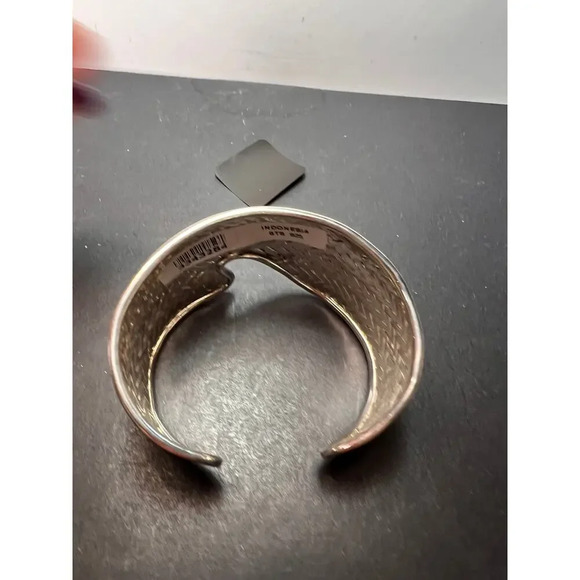 Sterling silver braided cuff bracelet - Picture 4 of 11